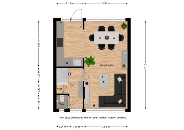 Floorplan - Oude Poorte 1, 4521 AJ Biervliet
